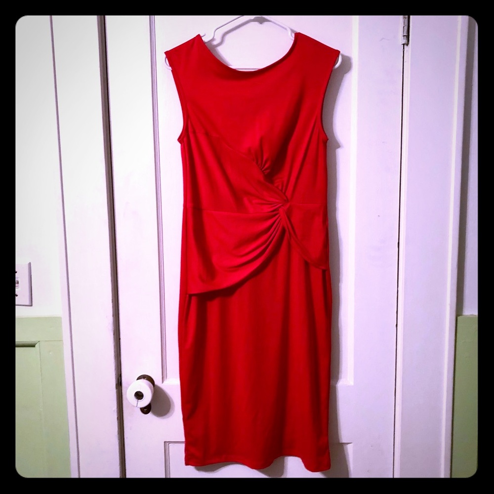 *SOLD* Sleeveless Twist Front Midi Dress